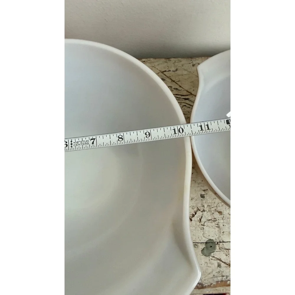 Vintage Pyrex Early American Cinderella Mixing Bowls 444 Gold Eagle Brown Set 2